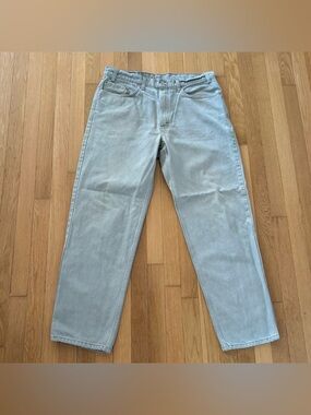 Vintage Levi’s 550 Made In USA Jeans Mens Mint Green/Khaki Color 1998 38x32